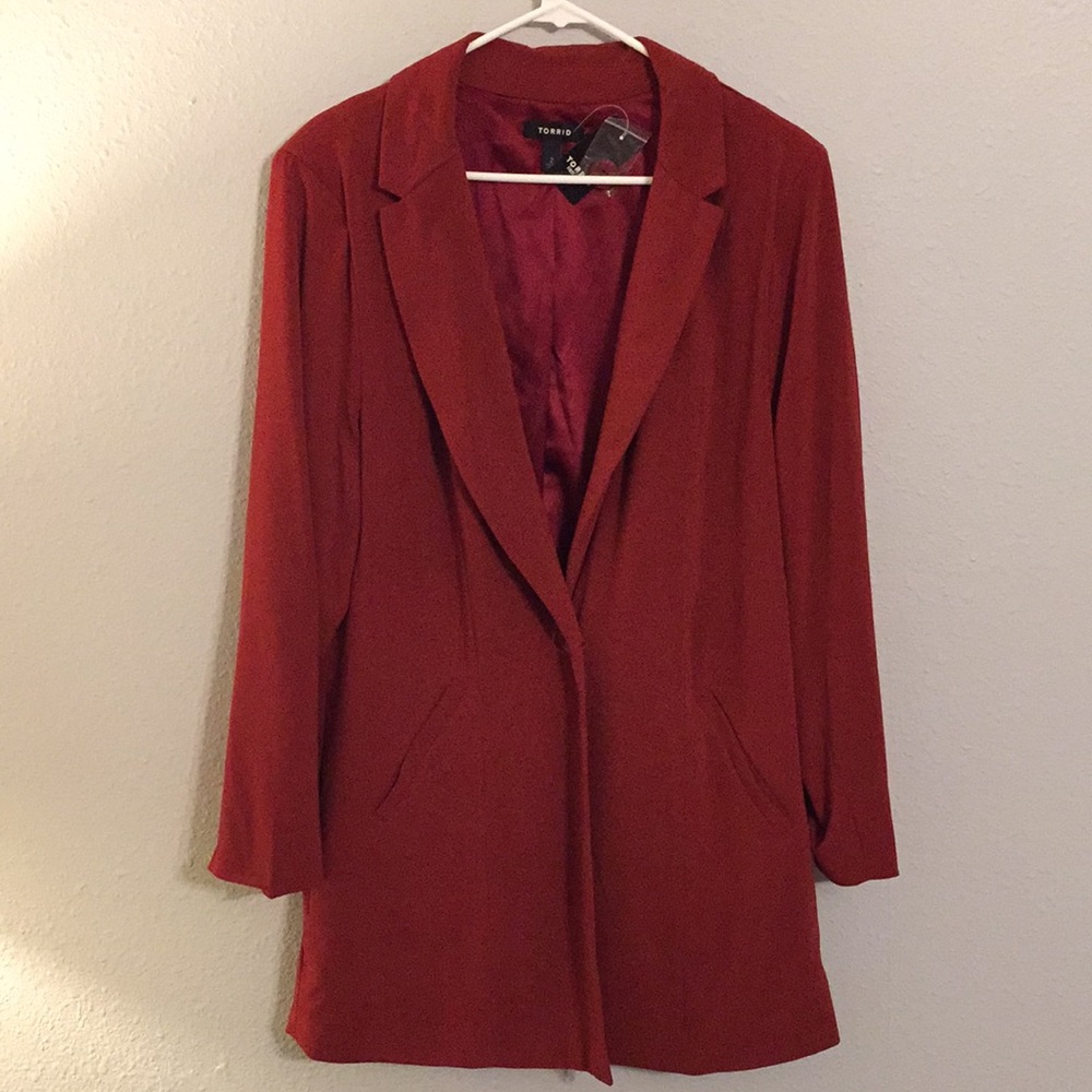Torrid deep red jacket size 2X